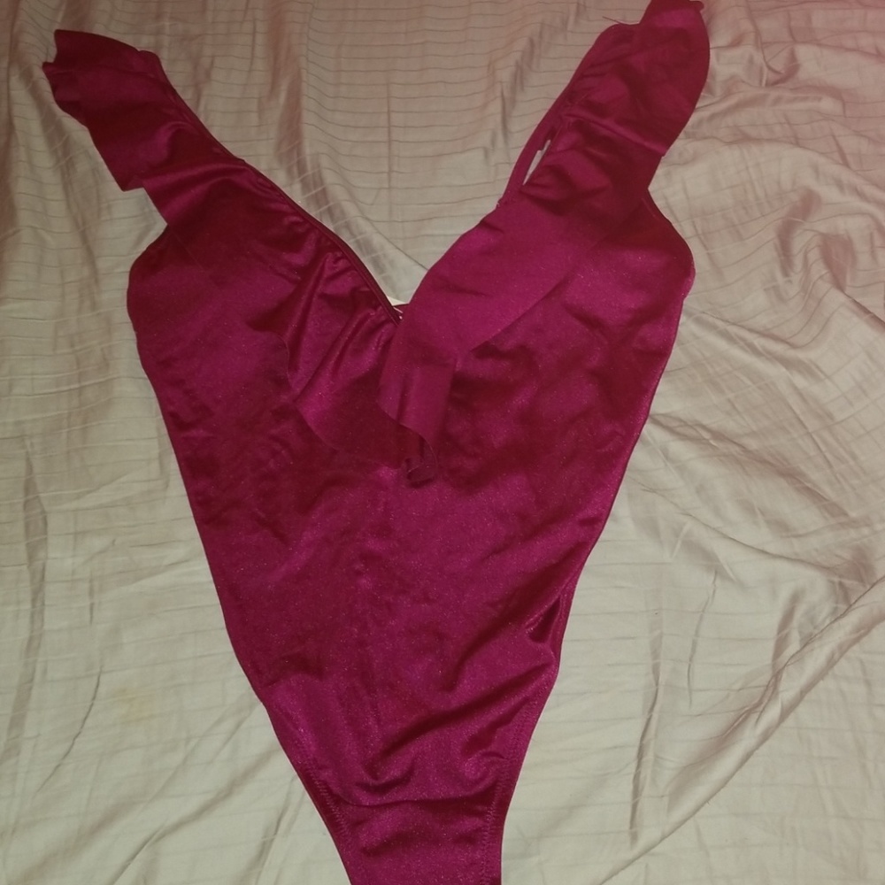 VS PINK shiny one piece swimsuit